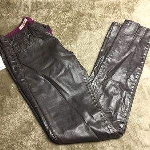 Burgundy AG coated jeans Size 27
